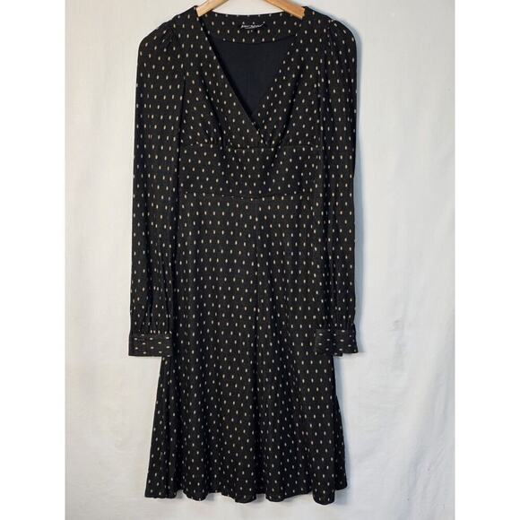 Betsey Johnson Dresses & Skirts - Vintage Y2K 90’s Betsey Johnson Black Brown Polka Dot Dress Aline Size 2